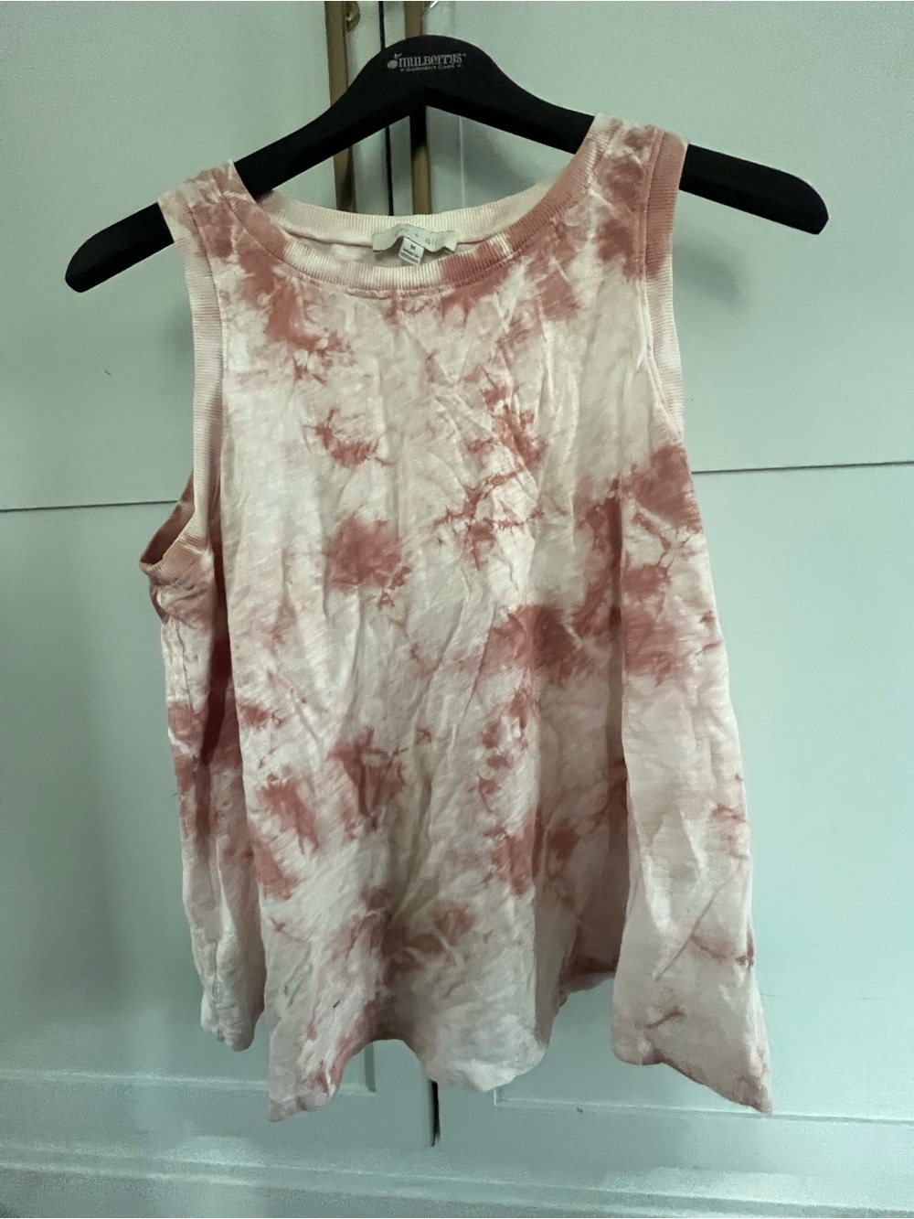 Anthropologie Blush Pink Tie-Dye Tank Top